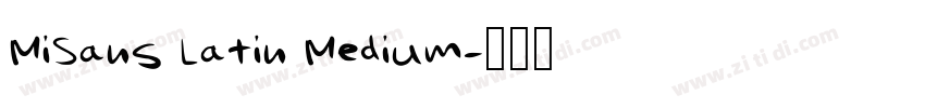 MiSans Latin Medium字体转换